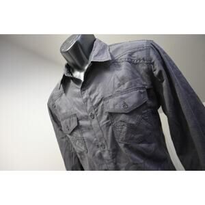 Buckle Men's Charcoal Casual Button Down Shirt
